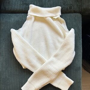 Elegant White Turtleneck Sweater